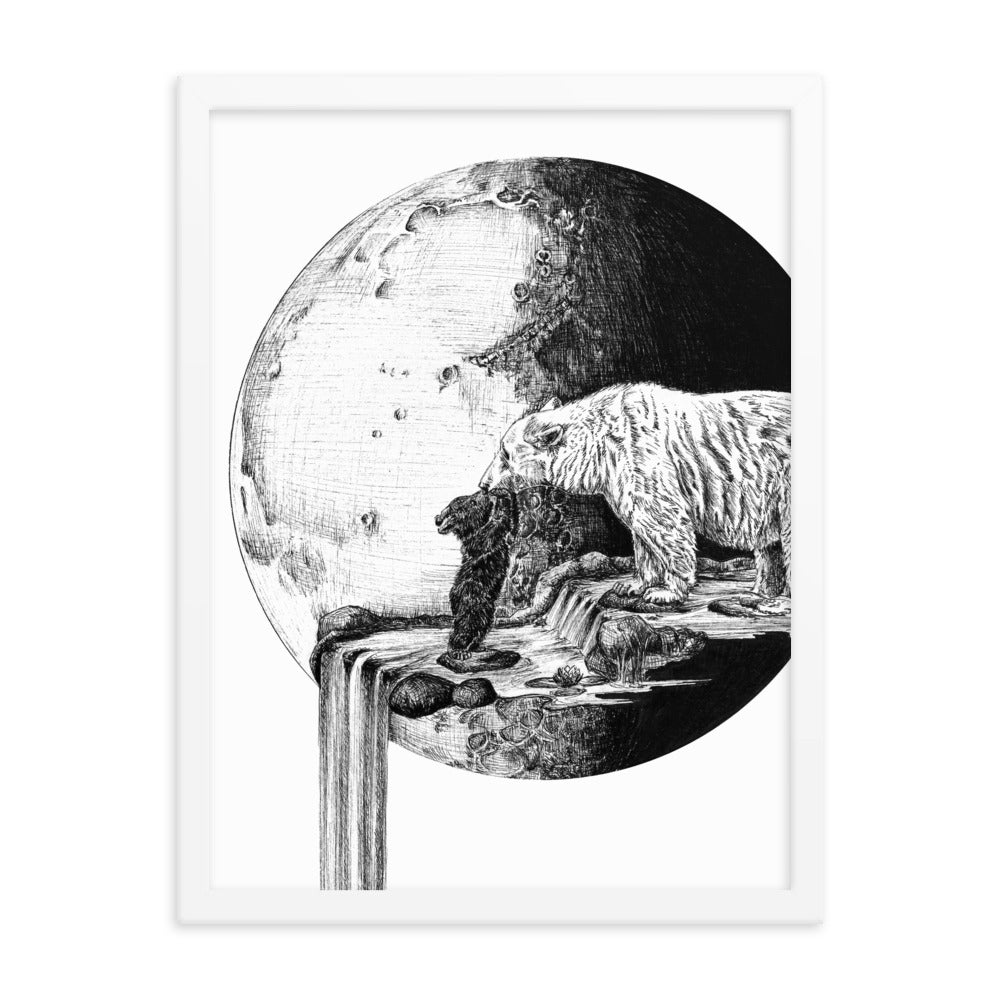 Lunar Bears- Framed Print