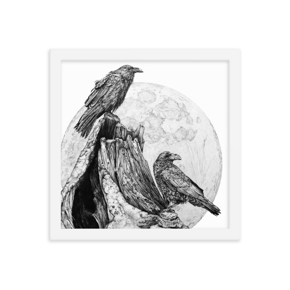Lunar Ravens- Framed Print