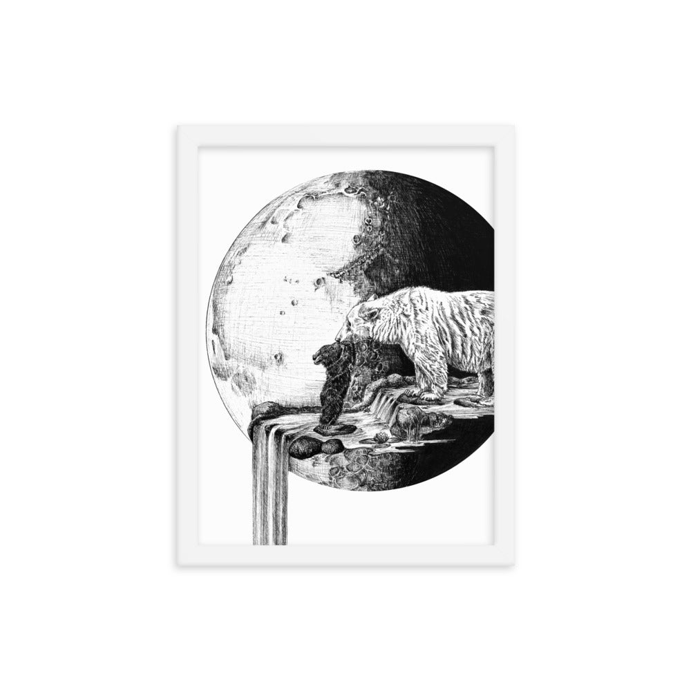 Lunar Bears- Framed Print
