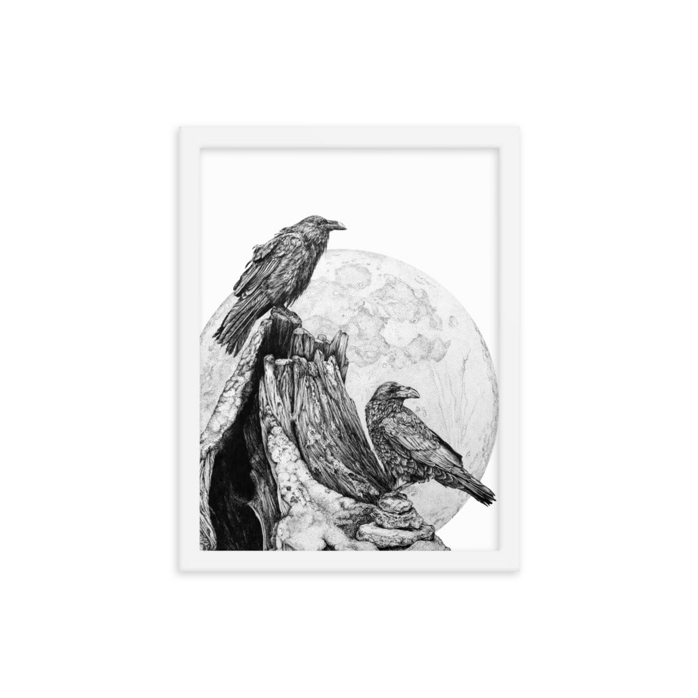 Lunar Ravens- Framed Print