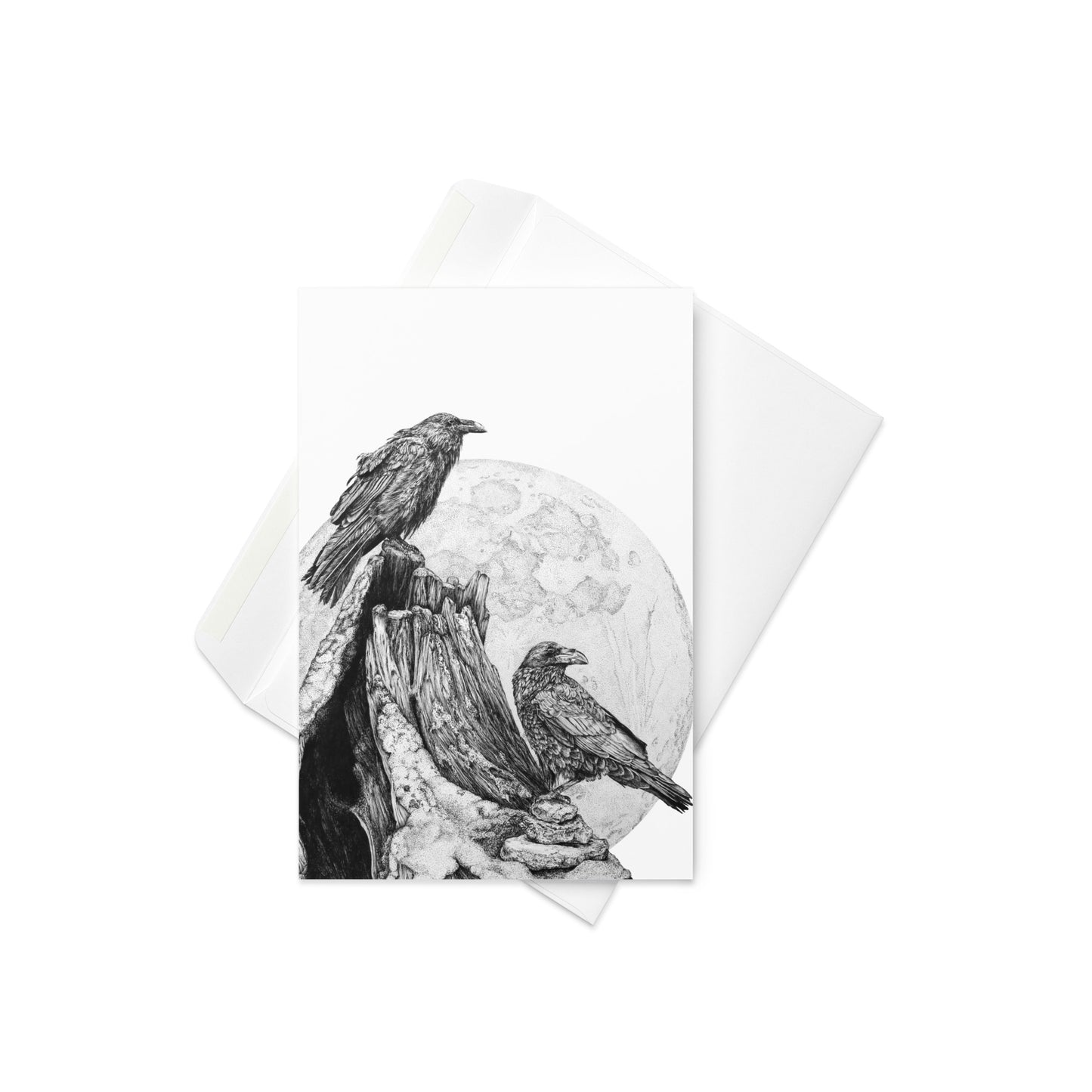 Lunar Ravens- Greeting card